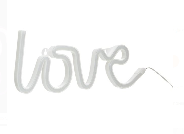 Lampa LED Neon LOVE Fucsia cu USB 35.5x13cm [4]