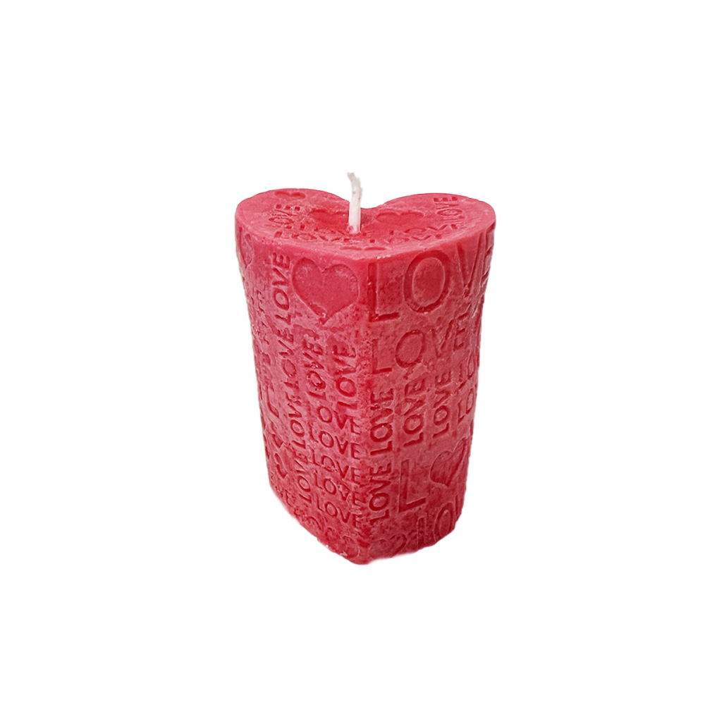 Lumanare Parfumata din Ceara Naturala de Soia, Forma Inima,  Aroma de Trandafiri, HandMade [1]