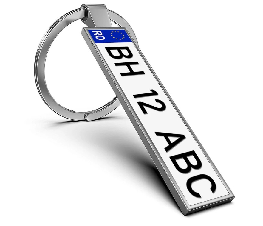Breloc metalic insertie foto AUTO argintiu - personalizabil [5]