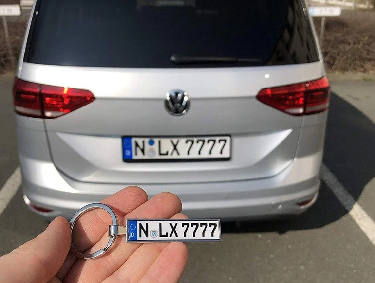 Breloc metalic insertie foto AUTO auriu - personalizabil [4]