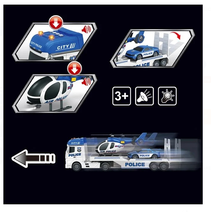 Camion de Politie cu Elicopter Sunet & Lumini [2]