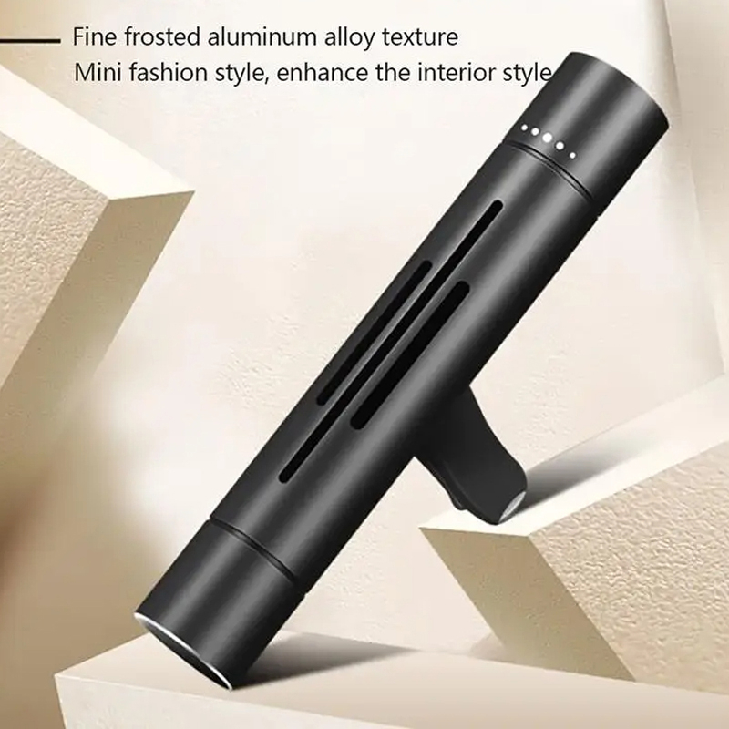 Odorizant Auto Pentru Grila de Ventilatie, Metalic, Include 4 Esente de Parfum , Negru [3]