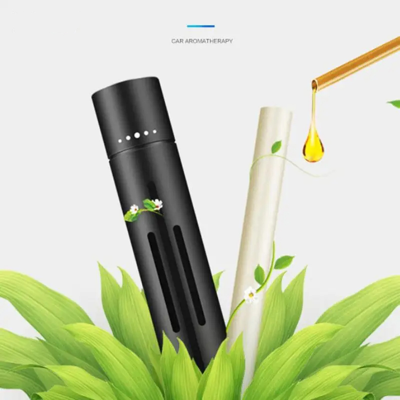 Odorizant Auto Pentru Grila de Ventilatie, Metalic, Include 4 Esente de Parfum , Negru [2]