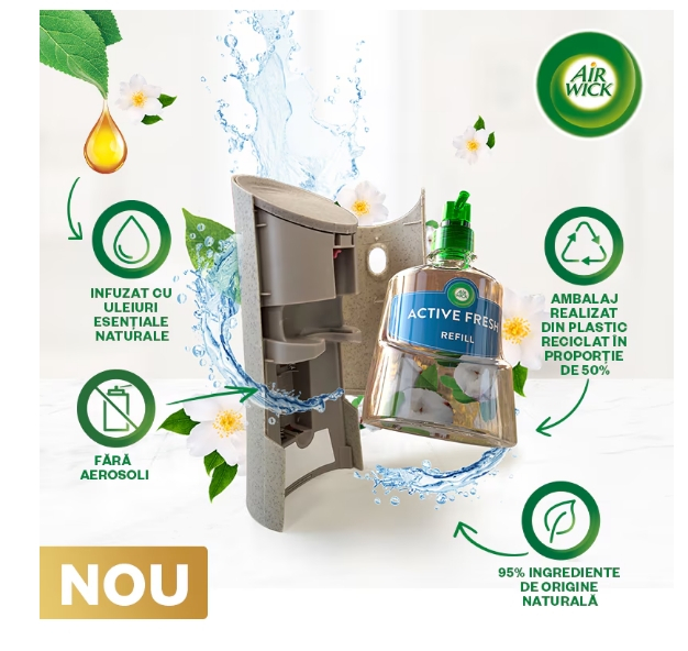 AIR WICK Rezerva Odorizant Camera Bumbac Proaspat 228 ml [3]