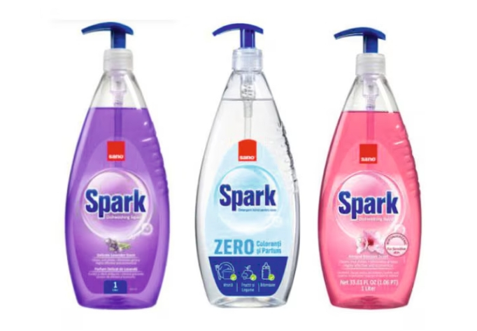 Pachet 3 x Detergent Vase Sano Spark Migdale&Zero&Lavanda, 1L [1]