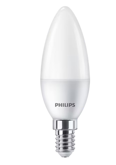 Pachet 3 becuri LED Philips B35, E14, 5W (40W), 470 lm, lumina alba calda (2700K), clasa energetica F [2]