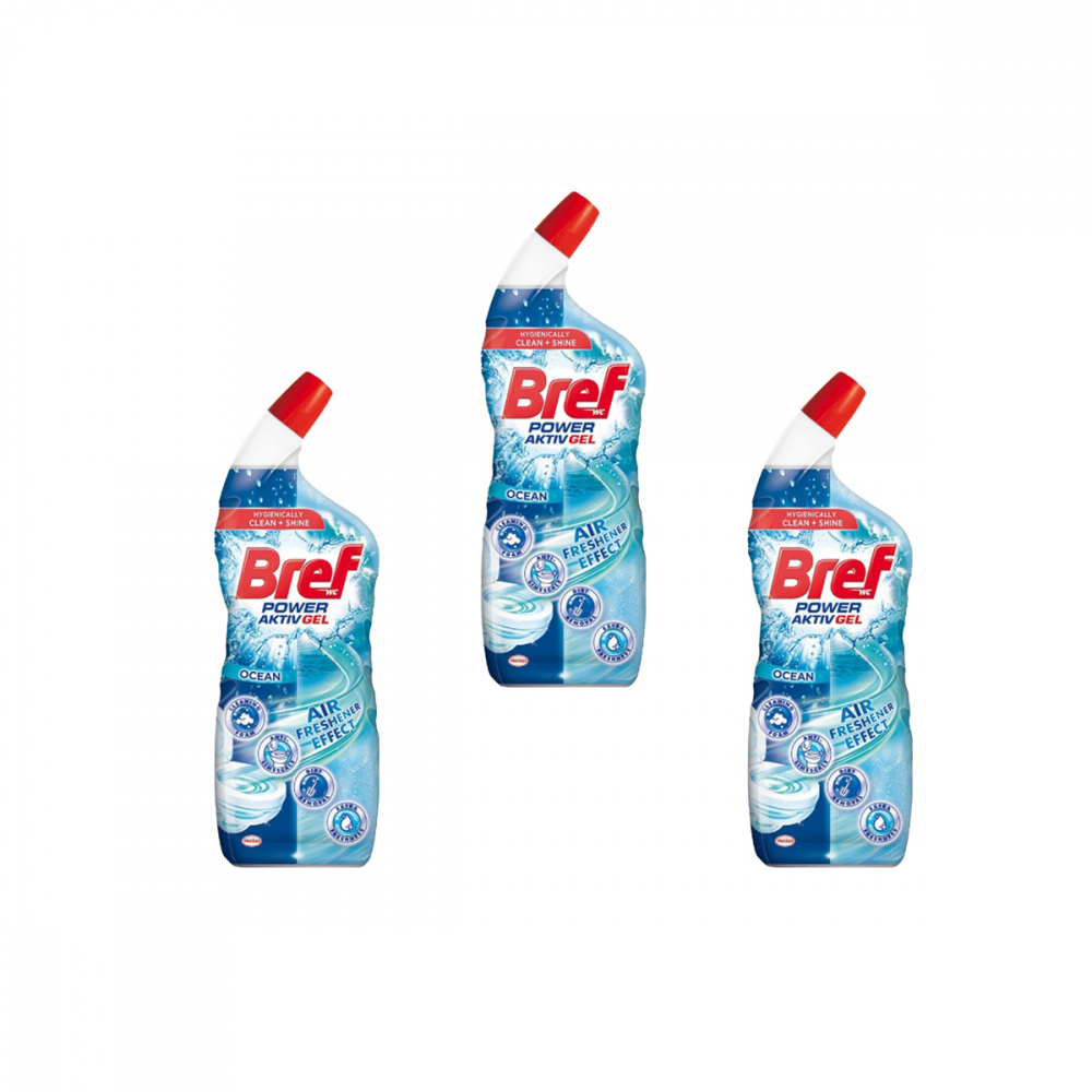 Pachet 3 X Solutie lichid Wc Bref Power Ocean 700ml [1]