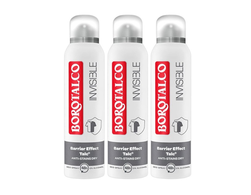 Pachet 3 x Deodorant Spray Borotalco, Invisible, 150 ml [1]