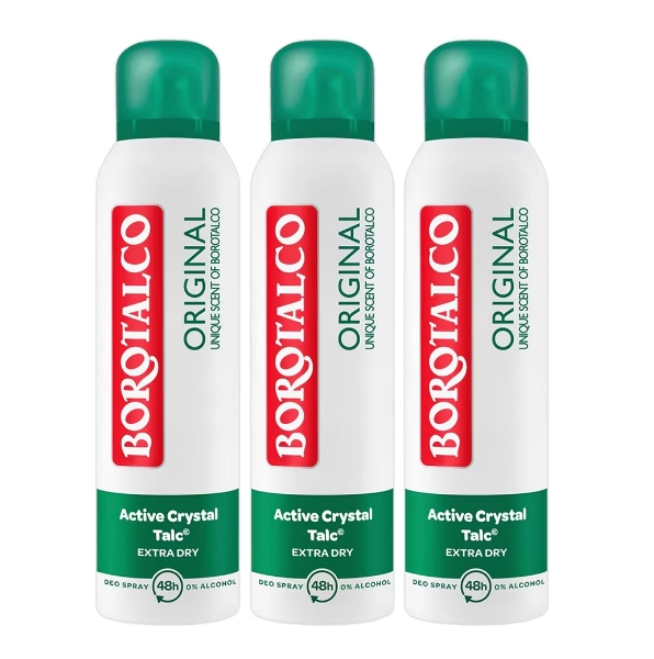 Pachet 3 x Deodorant Spray Borotalco, Original Unique Scent, 150 ml [1]