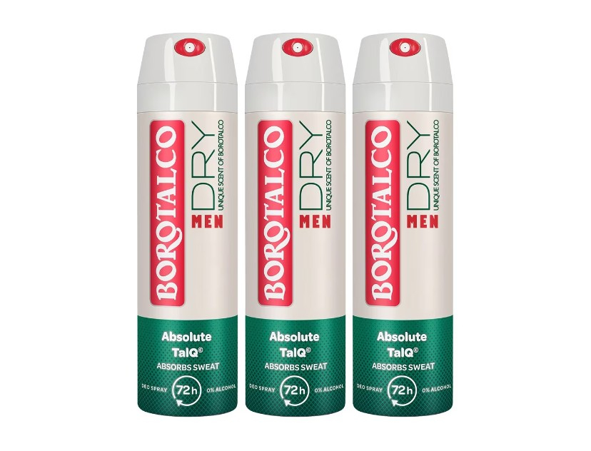 Pachet 3 x Deodorant Spray Borotalco Men, Dry Unique Scent Of Borotalco, 150 ml [1]