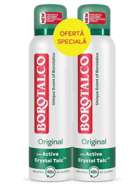 Pachet 2 x Deodorant Spray Borotalco Original 150 ml [1]