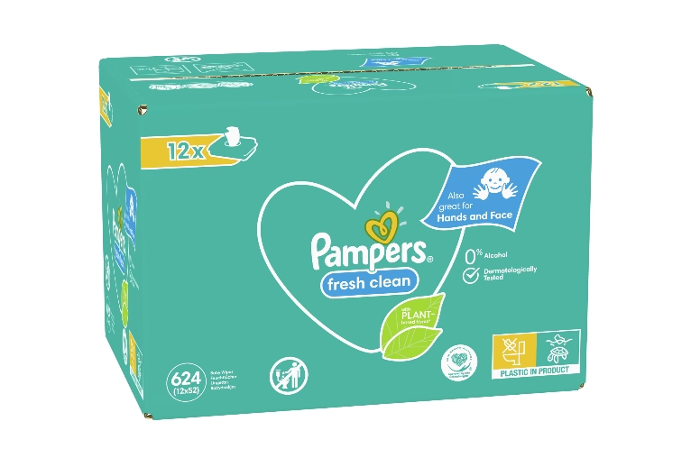 Pampers fresh clean Servetele Umede, 12 pachete x 52, 624 buc [2]