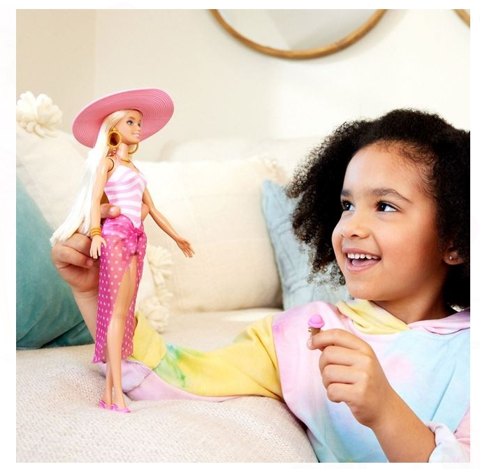 Papusa Barbie Beach Glam in Costum de Baie & Accesorii - Mattel [4]