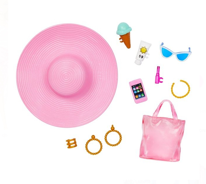 Papusa Barbie Beach Glam in Costum de Baie & Accesorii - Mattel [5]
