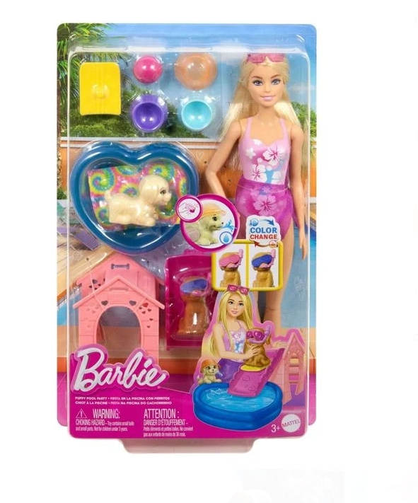 Papusa Barbie Puppy Pool Party - Mattel [5]