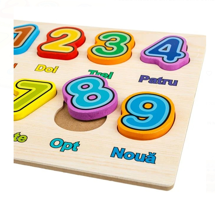 Puzzle Incastru din Lemn Cifre 30x22.5cm [2]