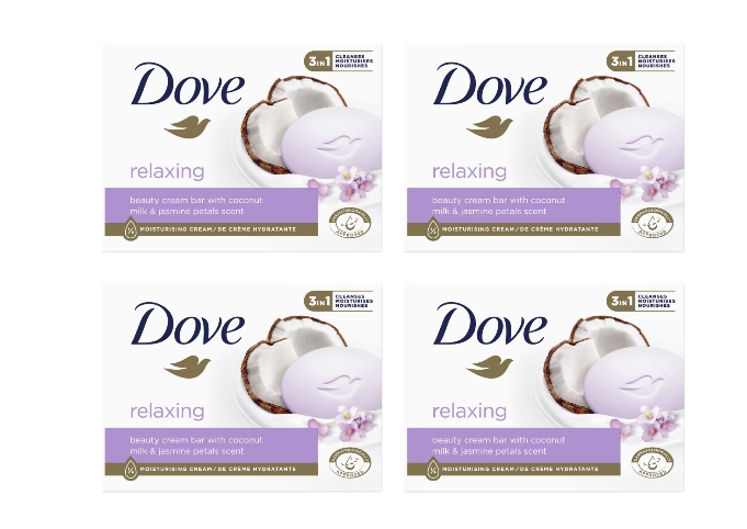 Set Sapun Dove Relaxing, Coconut Milk & Jasmine Petals Scent, 4 bucati x 90g [2]