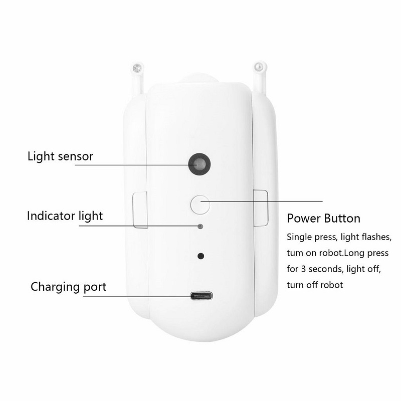 Robot Automatizare Draperii sau Perdele, Control prin Aplicatie (Tuya/SmartLife), Functie de Programare,  Senzor de Lumina, Pentru Sina Tip U sau I, Bluetooth, ALB [5]