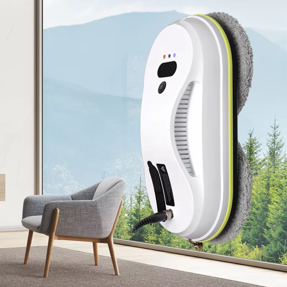 Robot Curatare Geamuri AIKO, Functie automata de pulverizare a apei, Mop rotativ dublu,  Rezervor de apa 60 ml, 2 moduri de curatare, Control din telecomanda, Potrivit pentru toate suprafetele, Alb [3]