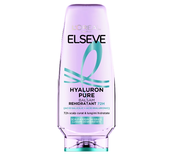 Balsam rehidratant L'Oreal Paris Elseve Hyaluron Pure pentru scalp si radacini grase si lungimi deshidratate, 200 ml [1]