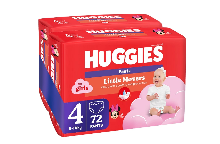 Scutece chilotel Huggies Little Movers 4, Girl, 9-14 kg, 72 buc [1]