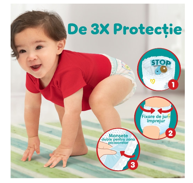 Scutece-chilotel Pampers Pants Jumbo Pack Marimea 4, 9-15 Kg, 52 buc [8]