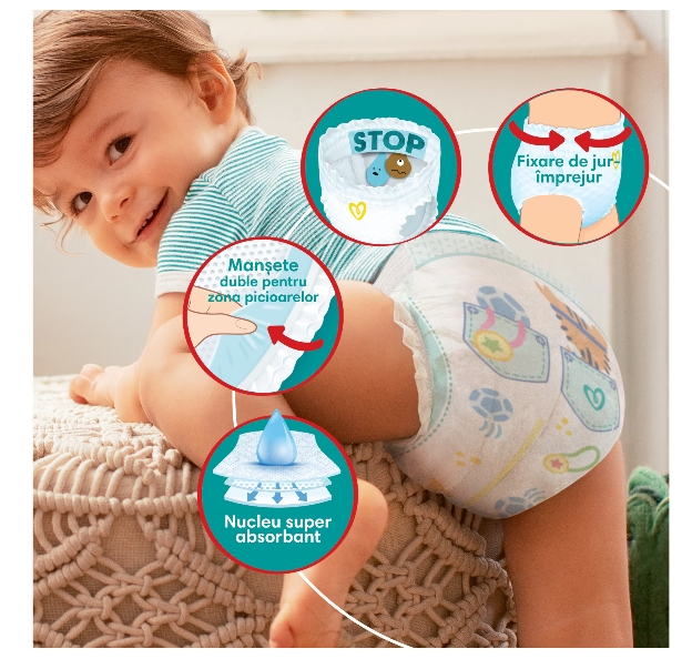 Scutece-chilotel Pampers Pants Jumbo Pack Marimea 4, 9-15 Kg, 52 buc [7]