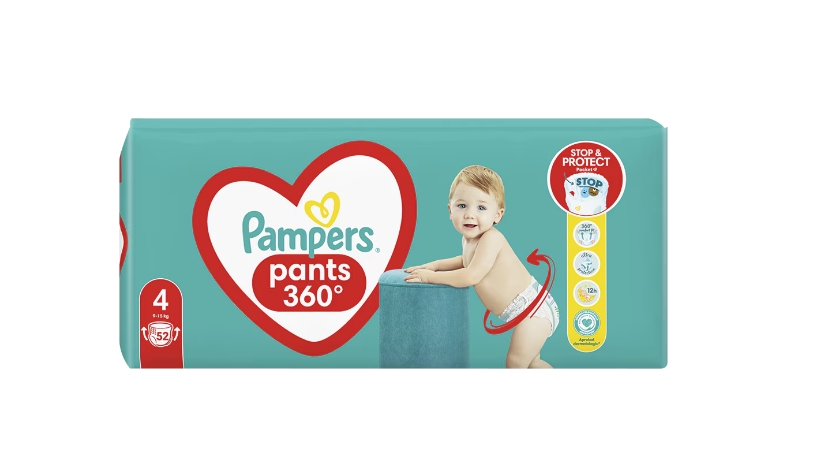 Scutece-chilotel Pampers Pants Jumbo Pack Marimea 4, 9-15 Kg, 52 buc [2]