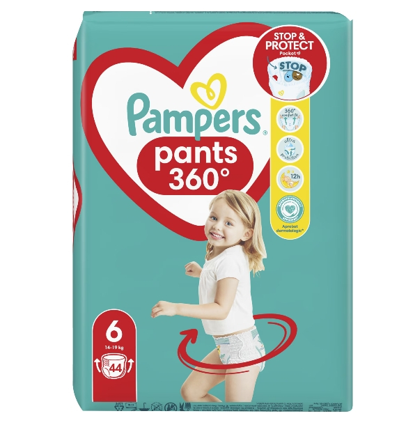 Scutece-chilotel Pampers Pants Jumbo Pack Marimea 6, 14-19 kg, 44 buc [5]