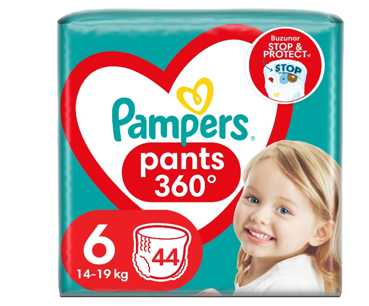 Scutece-chilotel Pampers Pants Jumbo Pack Marimea 6, 14-19 kg, 44 buc [1]