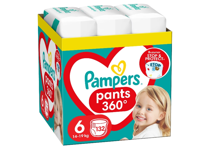Scutece-chilotel Pampers Pants XXL Box Marimea 6, 14-19 kg, 132 buc [1]