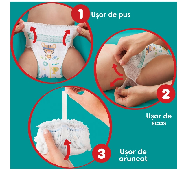 Scutece-chilotel Pampers Pants Jumbo Pack Marimea 3, 6-11 kg, 124 buc [2]