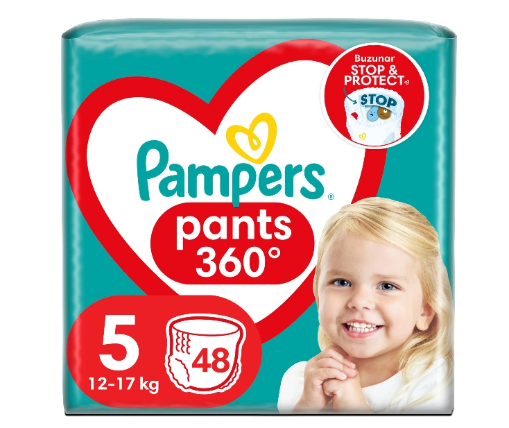 Scutece-chilotel Pampers Pants Jumbo Pack Marimea 5, 12-17 kg, 48 buc [1]