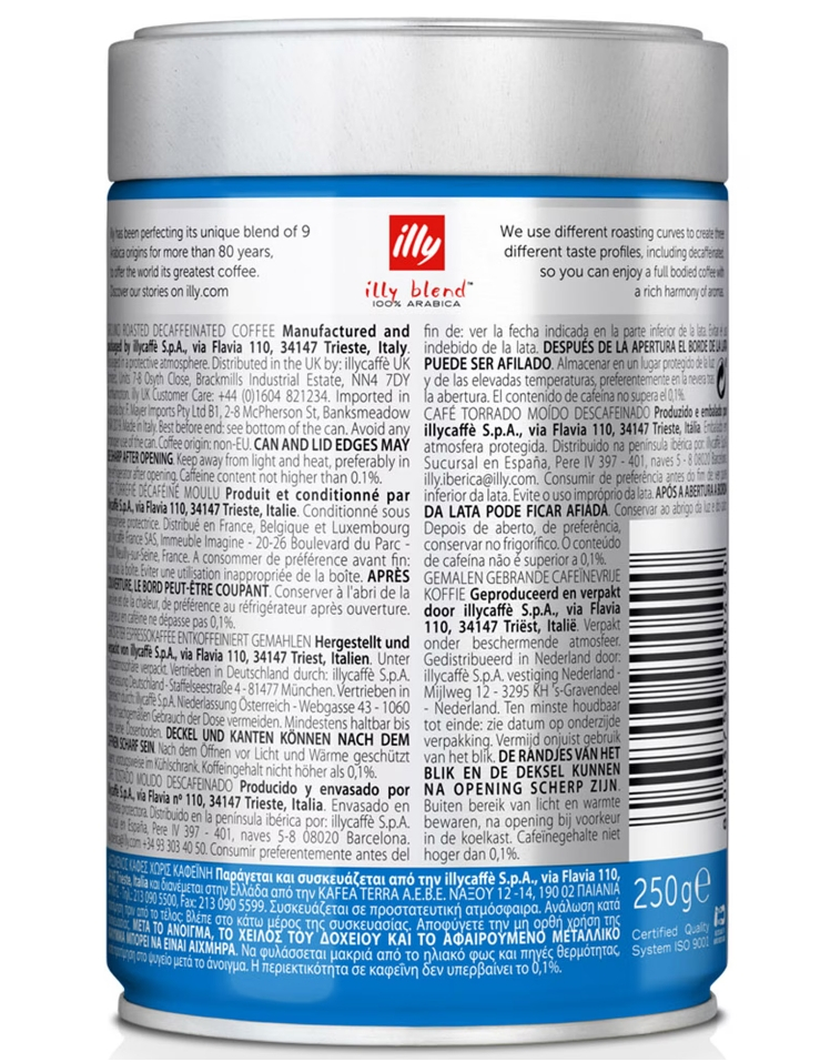 Cafea macinata, illy Decofeinizata, 250 g [3]