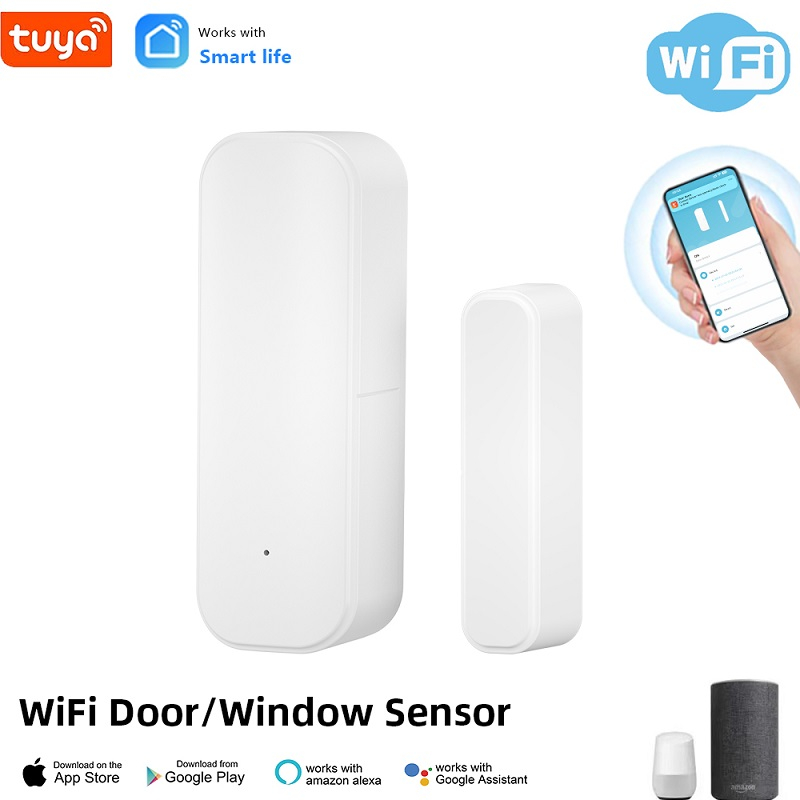 Senzor Inteligent Pentru Usa, Fereastra, Wireless, Compatibil cu Tuya/Smart Life, Control la Distanta, Voice Control, Notificari prin Aplicatie, Alb [2]