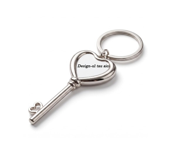 Breloc metalic personalizat Cheita Inima [2]