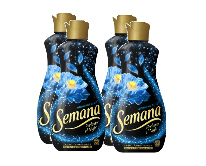 Set 4 x Balsam de rufe Semana Midnight Blue, parfum Ananas, Patchouli & Flori Exotice, 1.65 l, 264 spalari [1]