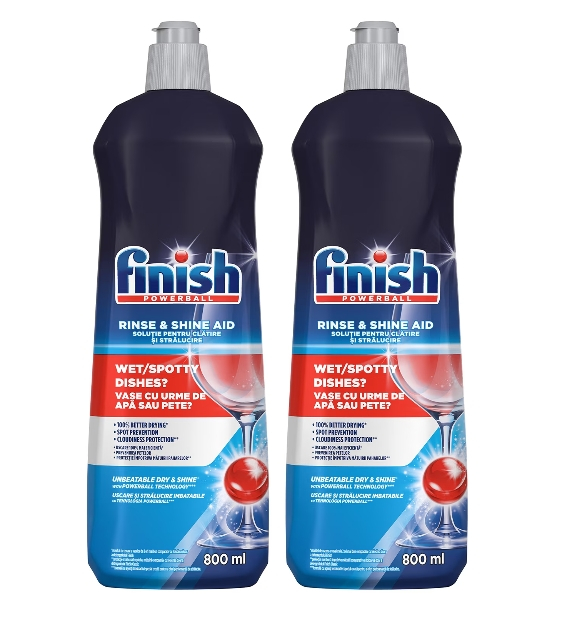 Pachet Solutie de clatire pentru masina de spalat vase Finish, 2x800 ml [1]