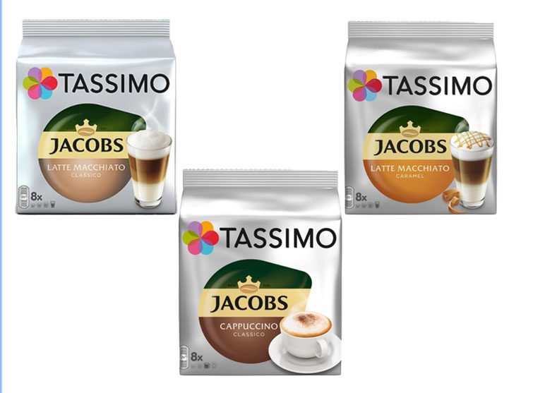 Set 3 x Capsule cafea, Jacobs Tassimo mixed pack, 24 bauturi, 24 capsule [1]