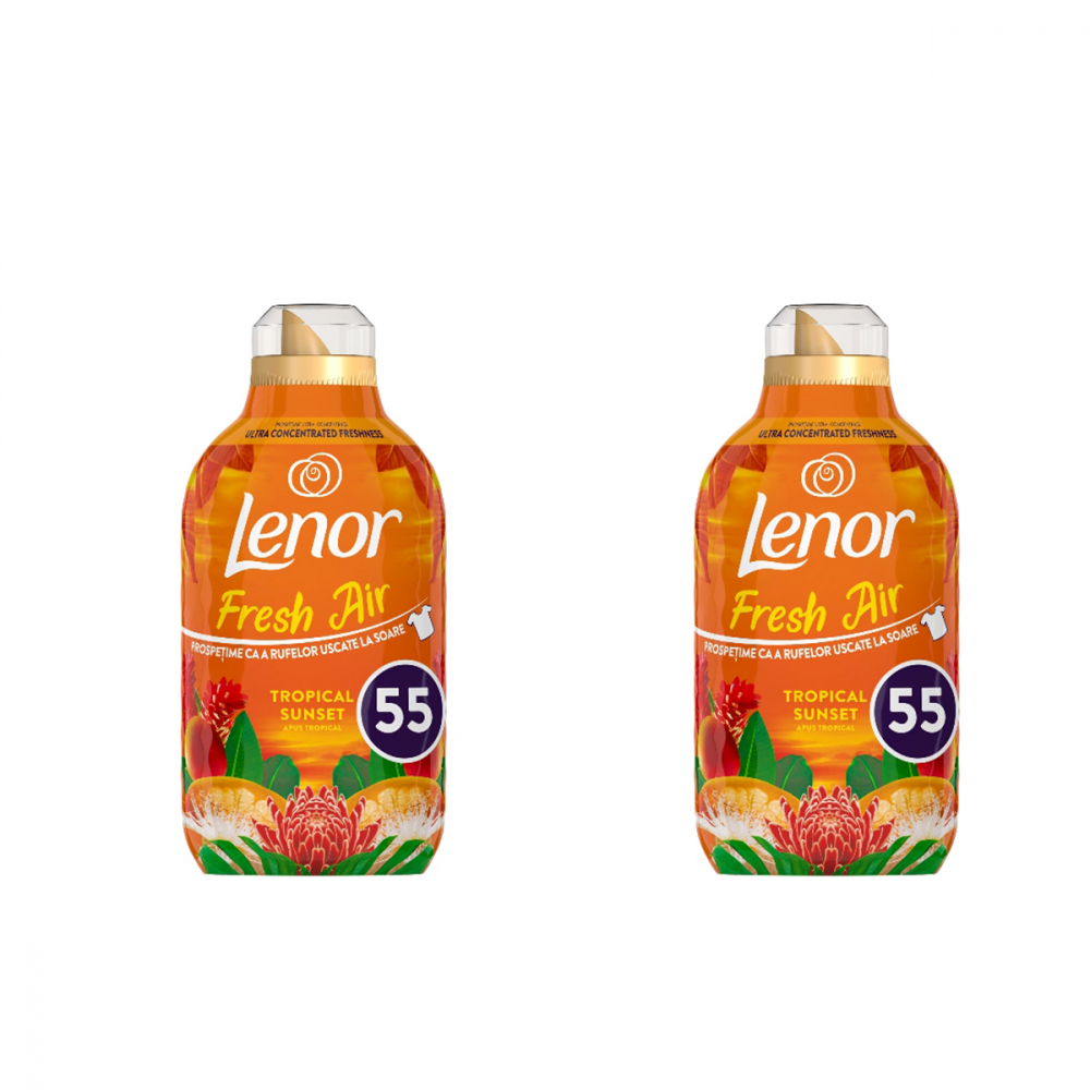 Set 2 x Lenor Balsam Rufe 770ml Fresh Air Tropical Sunset 55 spalari - Copie [1]