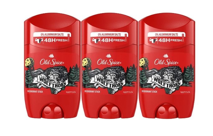 Set 3 x Old Spice Antiperspirant Stick 50ml Wolfthorn, All Day Fresh, Intense Fresh Fragrance, Anti-urme albe, revirgorant, prospetime de durata, protectie 48h [1]