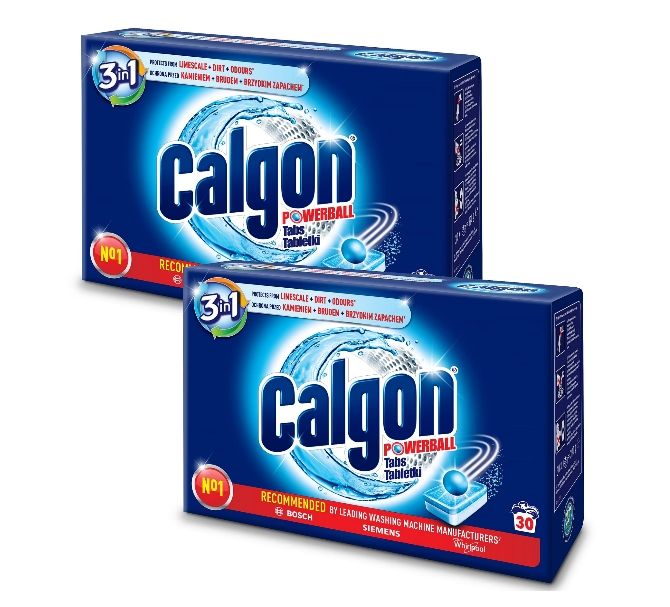 Set 2 Pachete tablete anticalcar, Calgon, 3 in 1 Powerball, 60 buc, Protejeaza masina de spalat [1]
