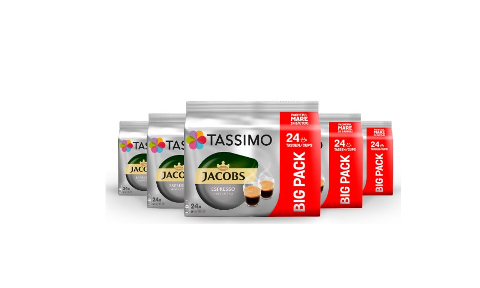 Set 5X Capsule cafea Tassimo Jacobs Espresso Ristretto, 120 bauturi x 50 ml, 120 capsule [1]