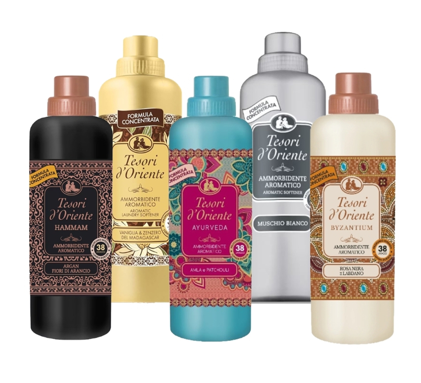 Set 5 Balsam de rufe Tesori d'Oriente 760 ml, Ayurveda, Byzantium, Hammam, Muschio Bianco, Vanilie si Ghimbir [1]