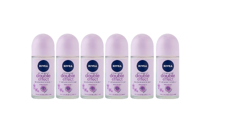 Set 6 x Deodorant Roll-On Nivea Woman 50ml, Double Effect, Anti-urme albe, revirgorant, prospetime de durata, protectie 48h [1]