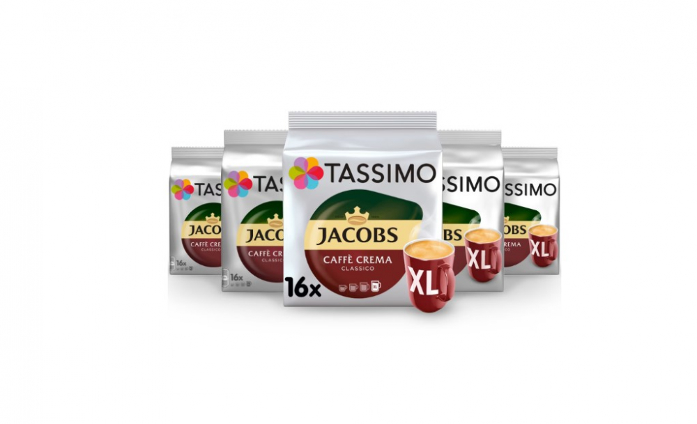 Set 5x TASSIMO Cafe Crèma XL Capsule, 16 capsule [1]
