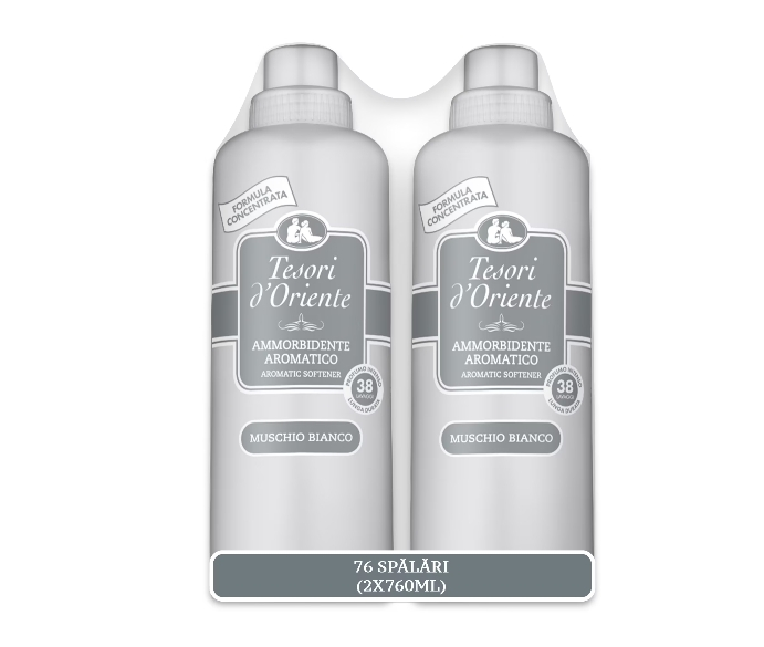 Pachet Balsam de rufe Tesori d'Oriente White Musk 2x38 de spalari, 2x760ML [1]