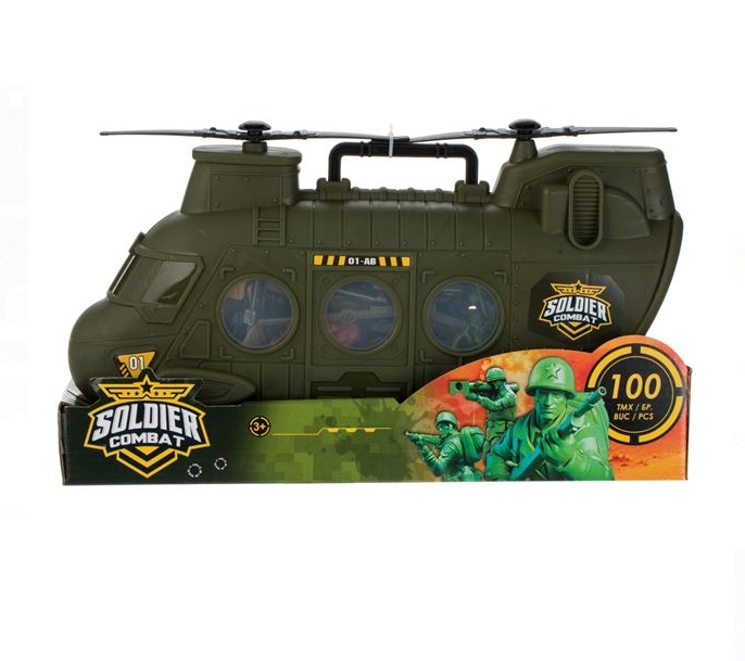 Set Militar cu Elicopter Vehicule & Soldati - 100 piese [2]