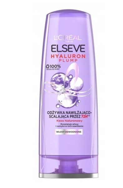 Set sampon si balsam L'Oreal Paris Hyaluron Plump, 400ml sampon, 200ml balsam, pentru par deshidratat [2]