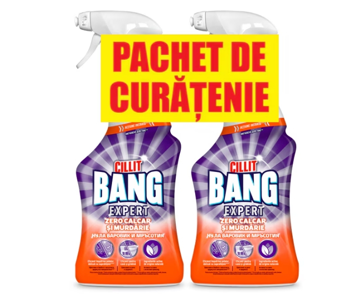Pachet detergent suprafete Cillit Bang Zero calcar, 2x750 ml [1]